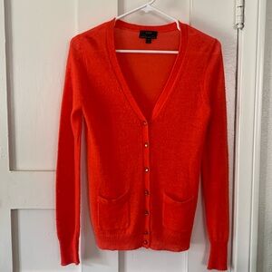 J. Crew Italian spun alpaca and merino wool v-neck cardigan.